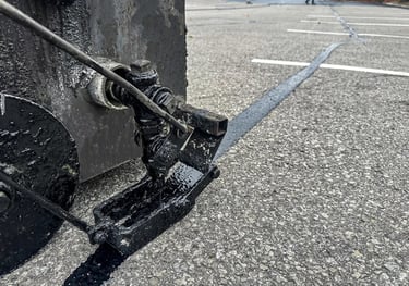 Crack repair for parking lot
