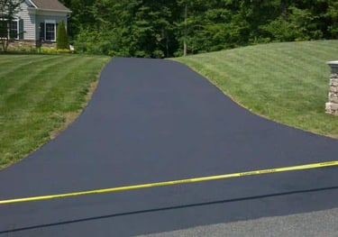 Finished local job for seal coated driveway