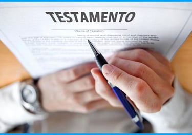 Firma de testamento con apoyo legal para herencias y sucesiones.