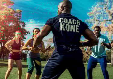 Coach KONE dans une seance d'entrainement de groupe