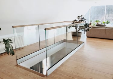 garde corps en inox e verre trempé 