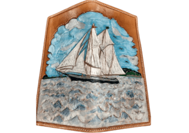 CARVED & PAINTED SHIP WALLET