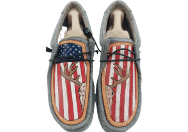 EUROPEAN MOUNT AMERICAN FLAG HEY DUDE CUSTOMIZATIONS