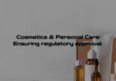 Cosmetics and Personal Care, Ensuring Regulatory Approval, with Product Registration Qatar Logo