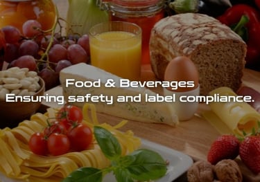Food and beverages, ensuring safety and label compliance for product registration in Qatar with logo