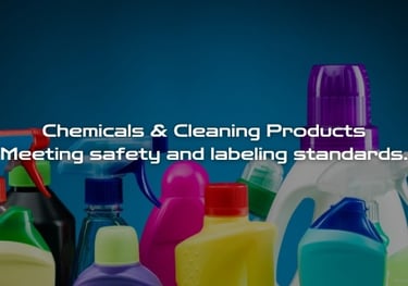 Chemicals & Cleaning Products – Meeting safety and labeling standards. Product Registration Qatar logo