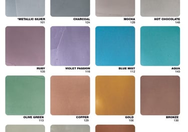 Luxury metallic epoxy floor colors chart, custom-designed marble effect and 3D depth flooring. 