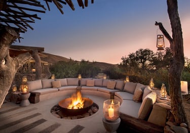 Fire pit area landscaping Marbella