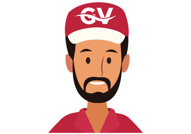 logo couvreur a casquette avec logo blanc GV