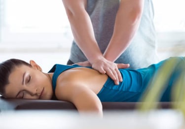 a woman during osteopathy session