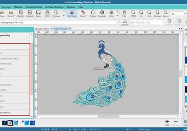Hatch embroidery digitising software. Saving money and time. In house design embroidery. custom embroidery.