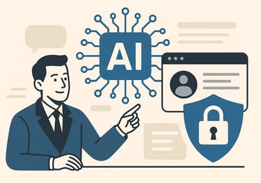 a man in a suit and tie is holding a shield with a shield and a