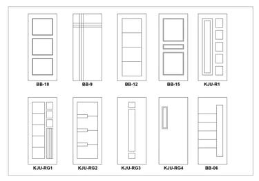 Pilihan router/ model tali air pintu swp dan pintu spp