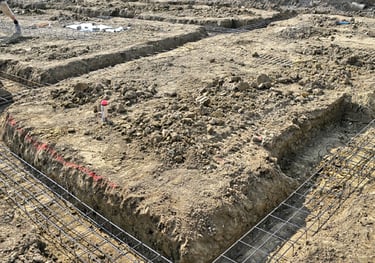 fondations d'une villa