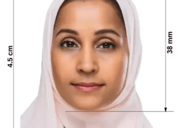 UAE visa photo size