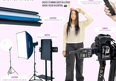Self-portrait photoshoot with remote at Pixel Craft. Book now!