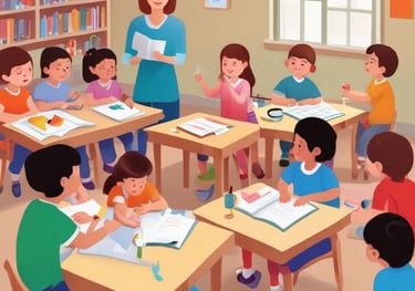 A diverse group of teachers engaging in a training session with notebooks and laptops.