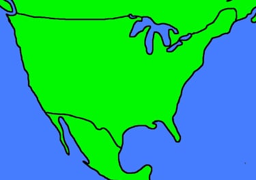 cartoon north america united states map