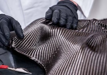 carbon fiber cloth on mold