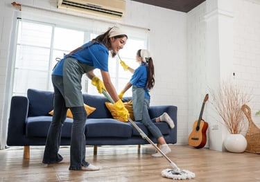 Turnover Fix & Shine Maids cleaning a property. 