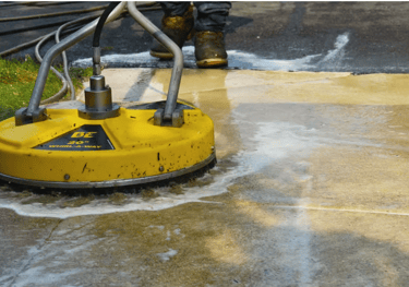Turnover Fix and Shine power washing driveway.