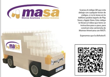 a picture of a truck with a qr code code on it CorpoRASTI Regalos empresarios