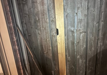 a door with a wooden door and a wooden door
