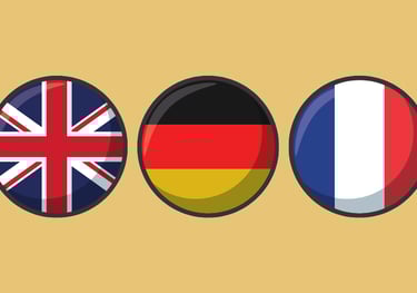 anglais, allemand, français, langues
