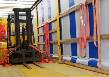 Ladungssicherung beim Staplertransport