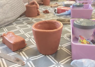 Clay Pots and Trinket Dish hen party york