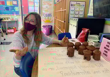 parent helping in the classroom