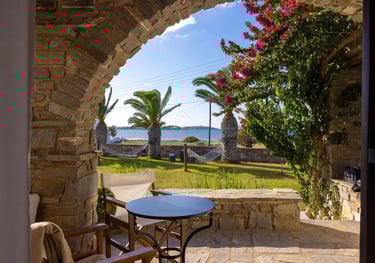 A studio veranda looking out to the sea!