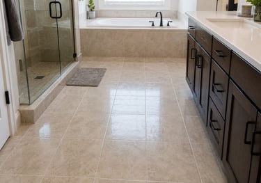 Residential bathroom tile and grout cleaning results
