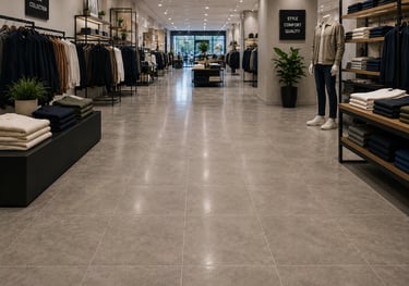 Commercial tile floor cleaning for retail stores and high-traffic business spaces