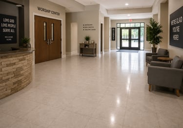 Commercial tile and grout cleaning for churches and community centers