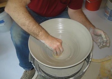 Wheel throwing clean up