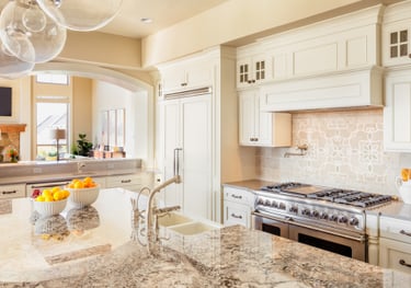 Kitchen renovation with new cabinets and countertops by Uprise Renovation in Charlotte