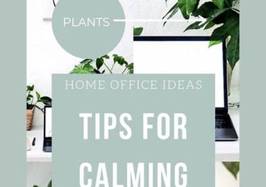 a laptop computer with plants in the background