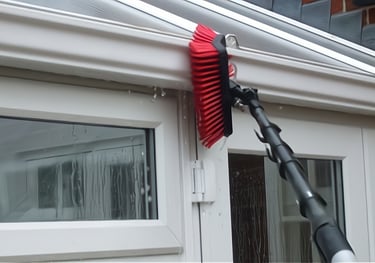 C Thru Window cleaning brush cleaning UPVC gutters