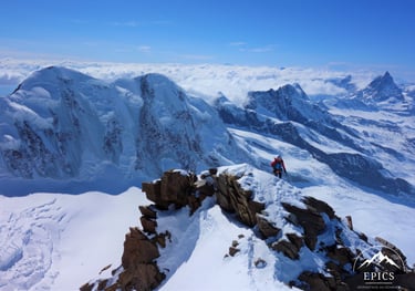 Alpinisme dans le Massif du Mont Rose, Suisse