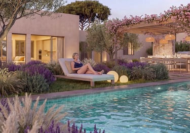 Render 3d exterior para villa rústica de lujo en Mallorca - ARQUIPLAY