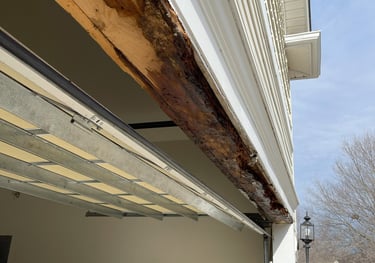 garage frame rotten wood