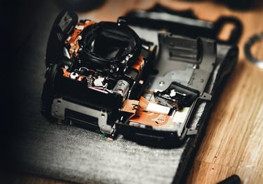 Appareil photo ouvert réparation