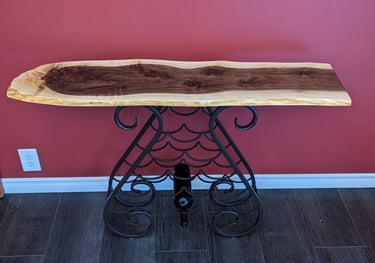 Live Edge Wine Rack