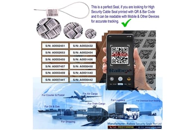 bolt seal for e scan barcode printed