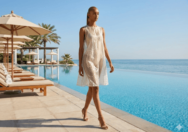 Sheer silk organza dresses