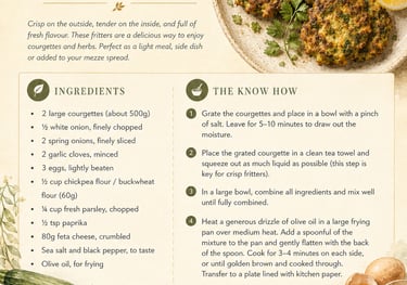 Courgette Fritters recipe