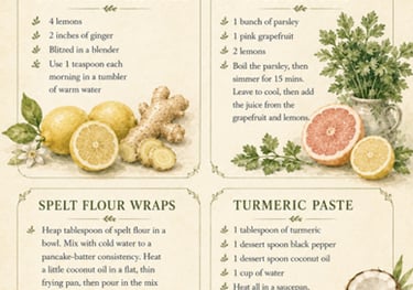 recipe card for anti bloat