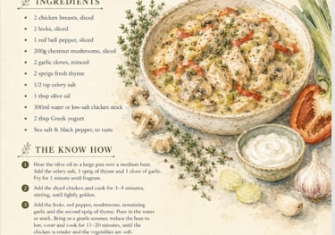 Healthy recipe for chicken supreme