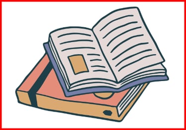 a book with a bookmark on it and a book with a bookmark